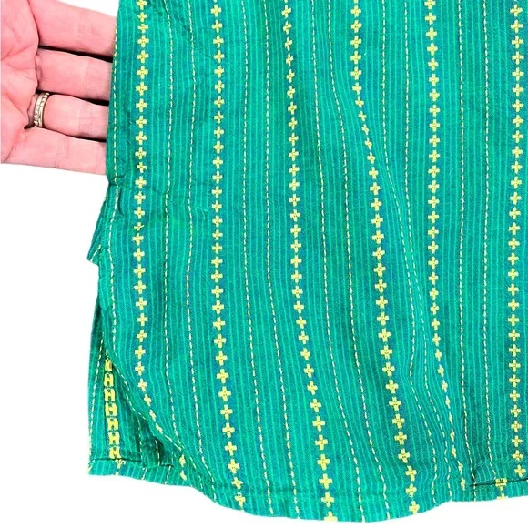 Fabindia • Kids Green Printed Kurta - Picture 5 of 8